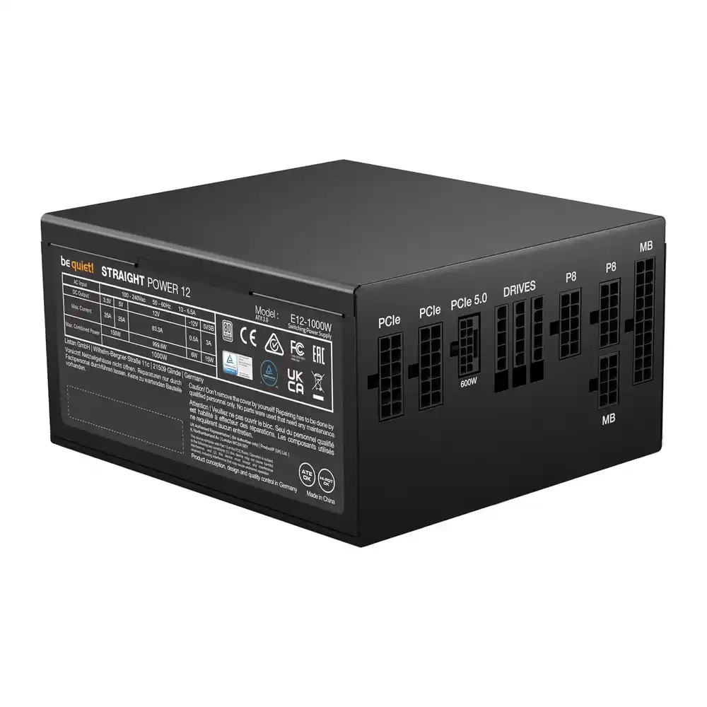 (image for) be quiet! Straight Power 12 1000W 80+ Platinum PCIE 5.0 Fully Modular Power Supply ATX3.0
